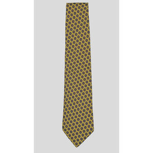 Lauren Ralph Lauren Yellow, Blue, Red, Green Geometric Designer Tie Silk Necktie